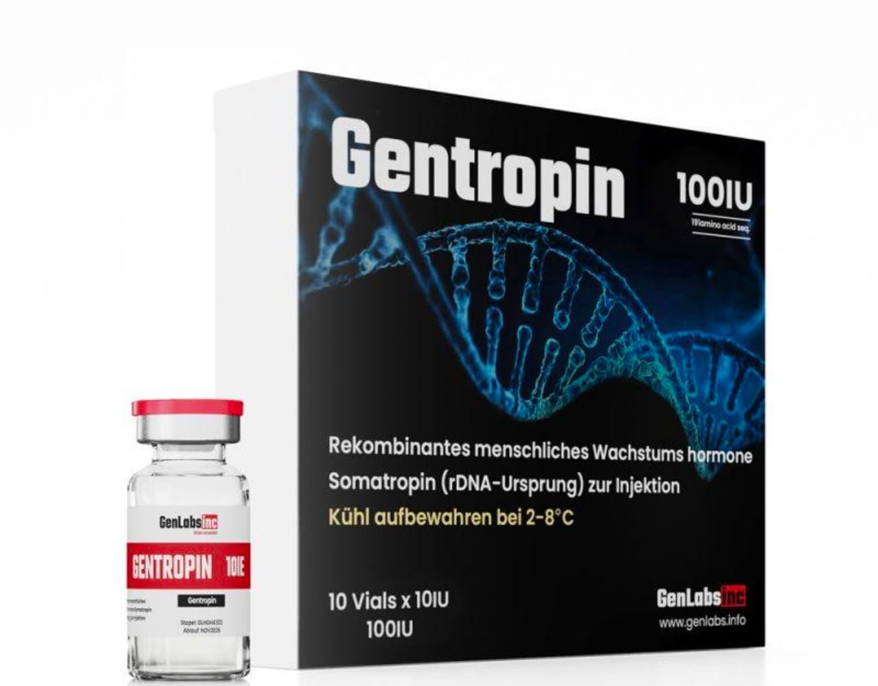 GENTROPIN (SOMATROPIN) 100IU HGH KIT WITH BACTERIOSTATIC WATER – GENLABS GENTROPIN (SOMATROPIN) 100IU HGH KIT WITH BACTERIOSTATIC WATER – GENLABS