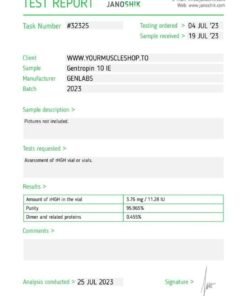 GENTROPIN (SOMATROPIN) 100IU HGH KIT WITH BACTERIOSTATIC WATER – GENLABS